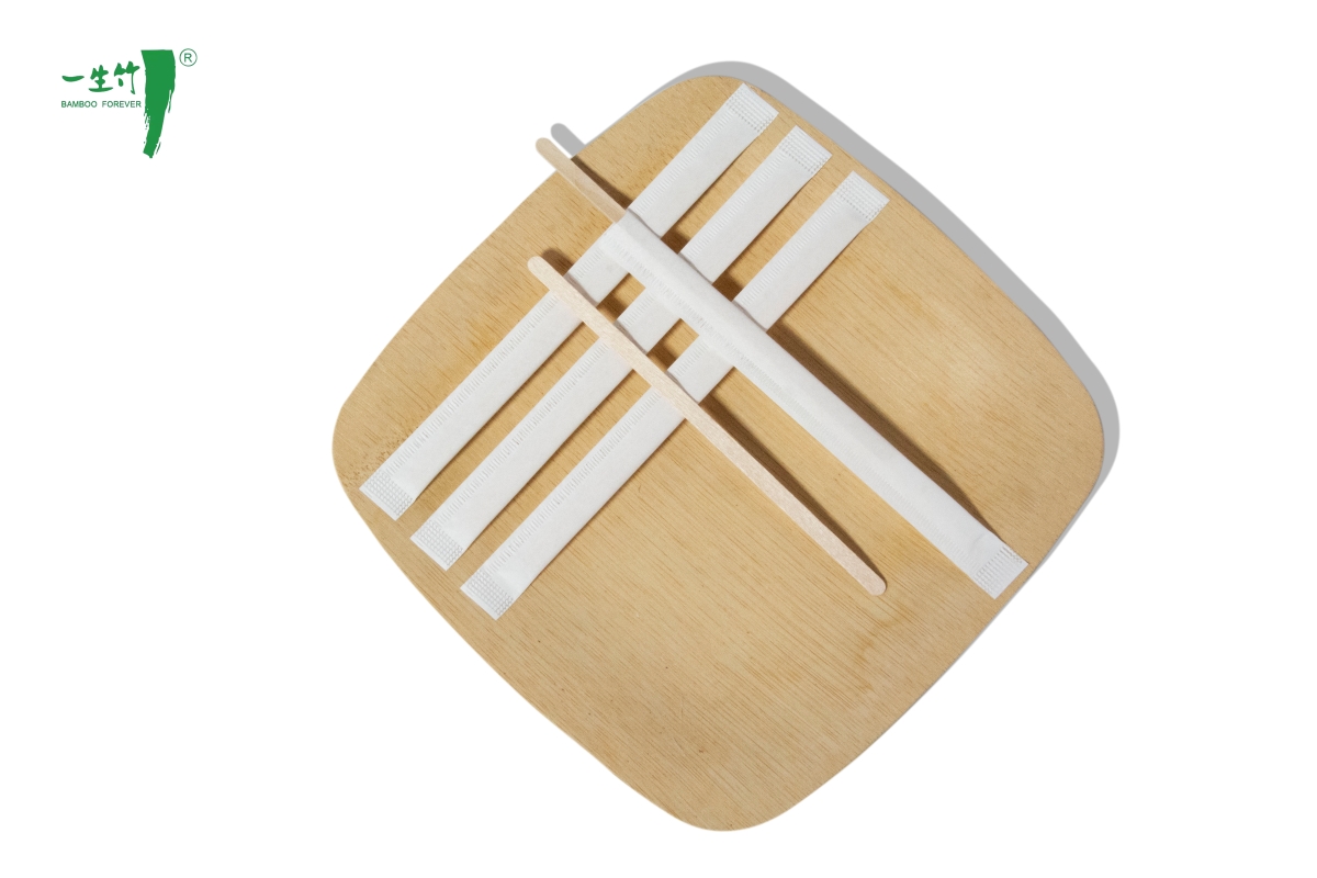 Palito de Café de Madeira Personalizado e Embalado Individualmente