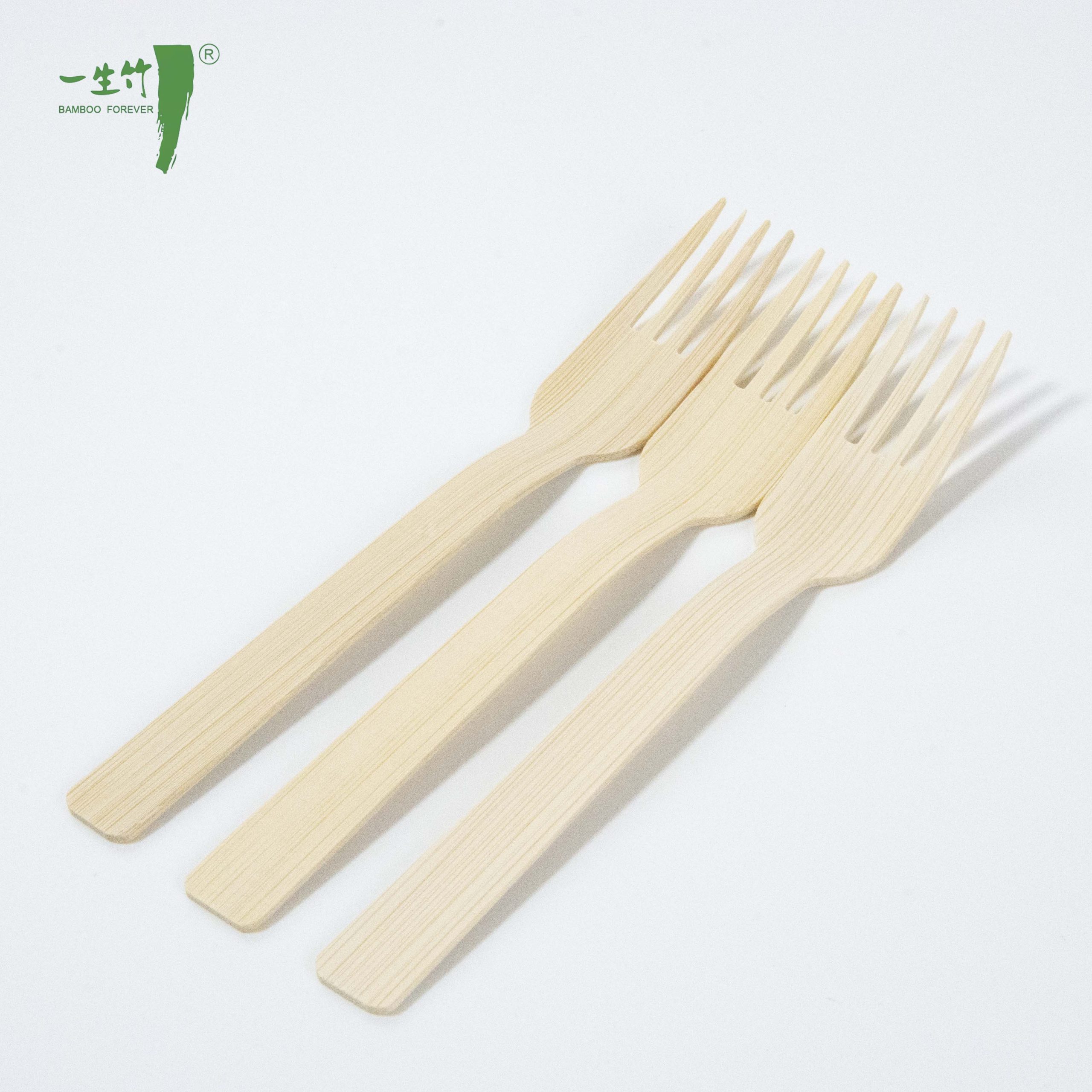 Garfo Descartável de Bambu para Frutas