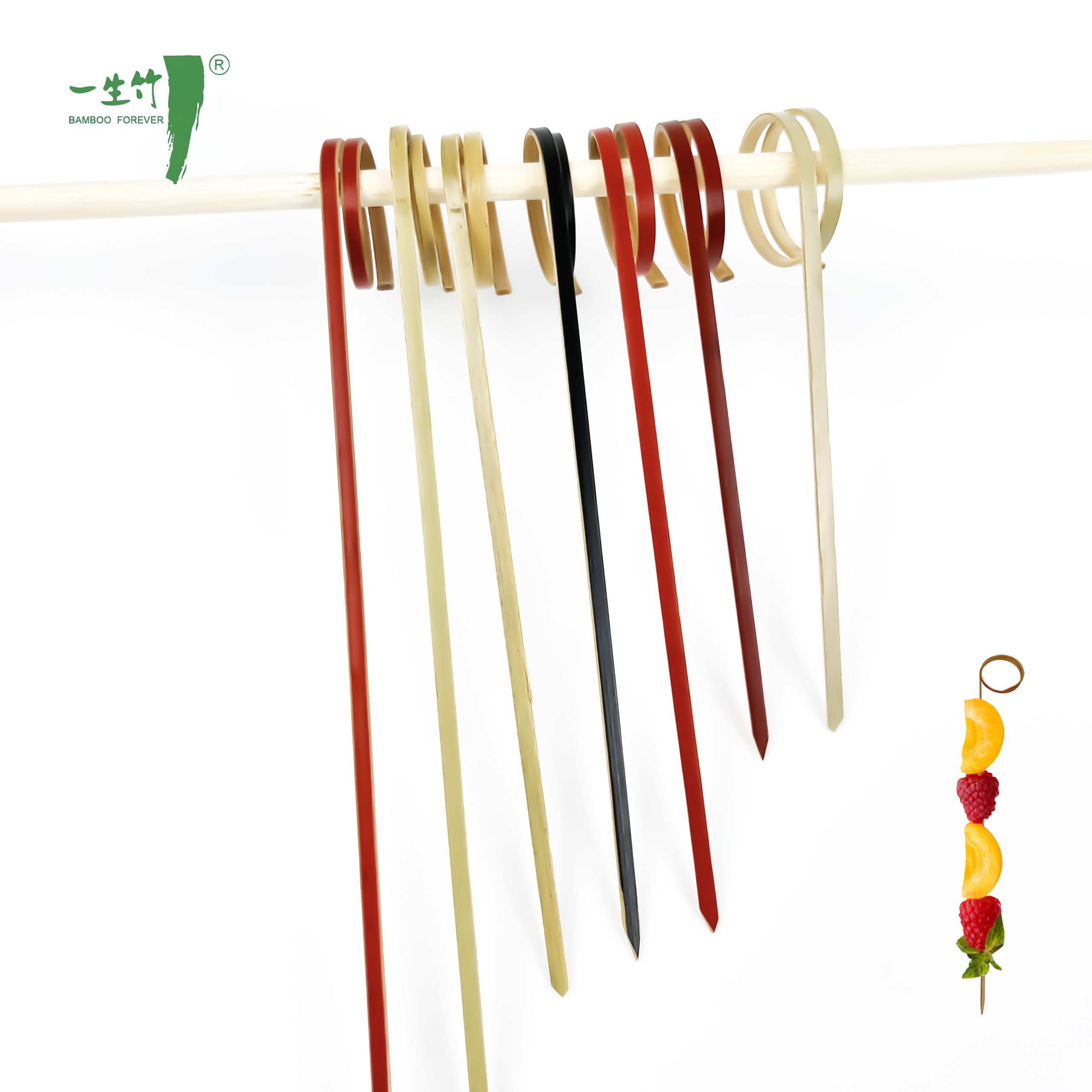 Palitos de Bambu Amarrados Descartáveis Personalizados por Atacado